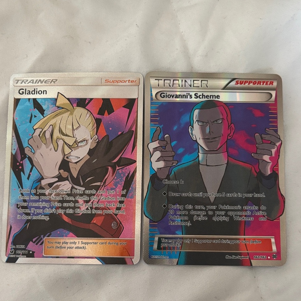 Trainer Supporter Cards - Gladion and Giovanni's Scheme